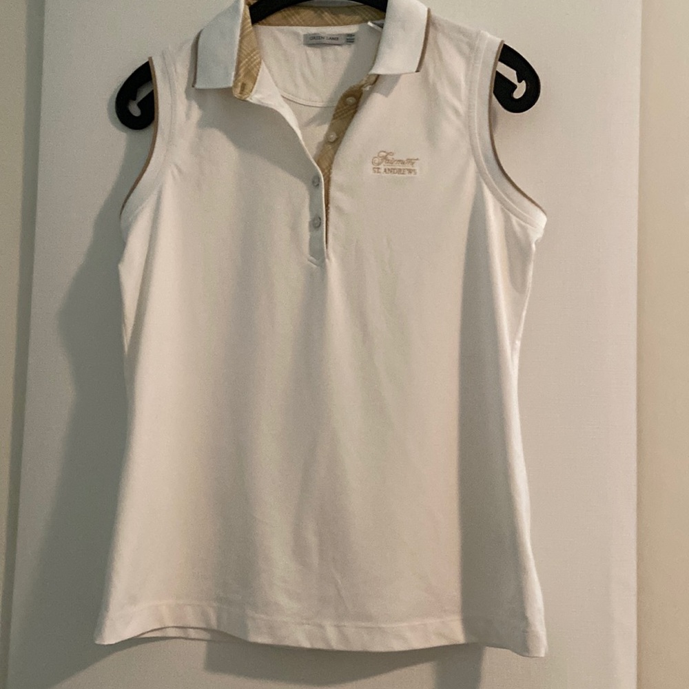 Women’s White St. Andrew’s Golf Shirt, Small